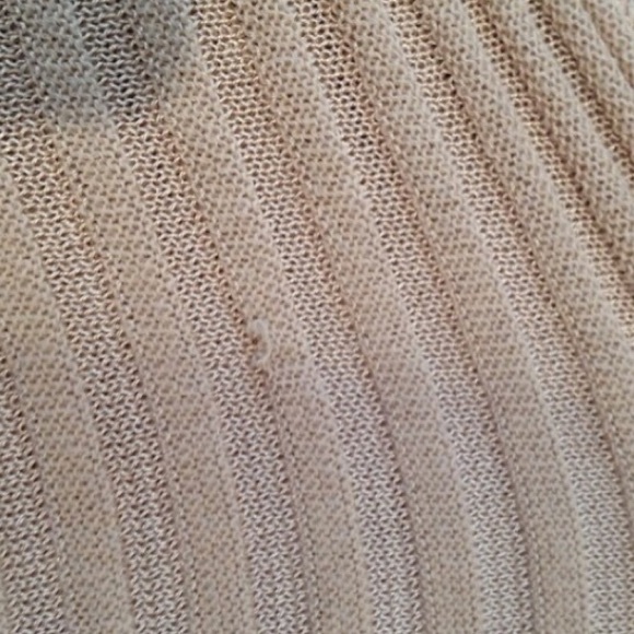 LOFT Nude Semi Sheer Stripe Sweater Top - Picture 3 of 4